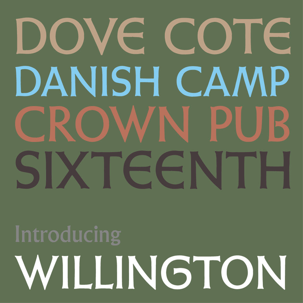 'Willington' letterpress woodtype typeface
