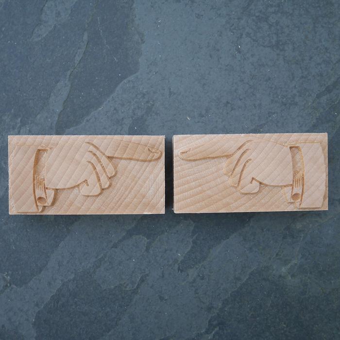 'DeLittle' Letterpress Manicule, Printers Fist