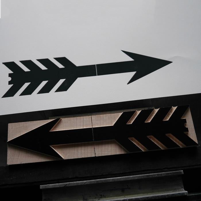 'DeLittle Arrow' Letterpress Printing Block - 2 pieces