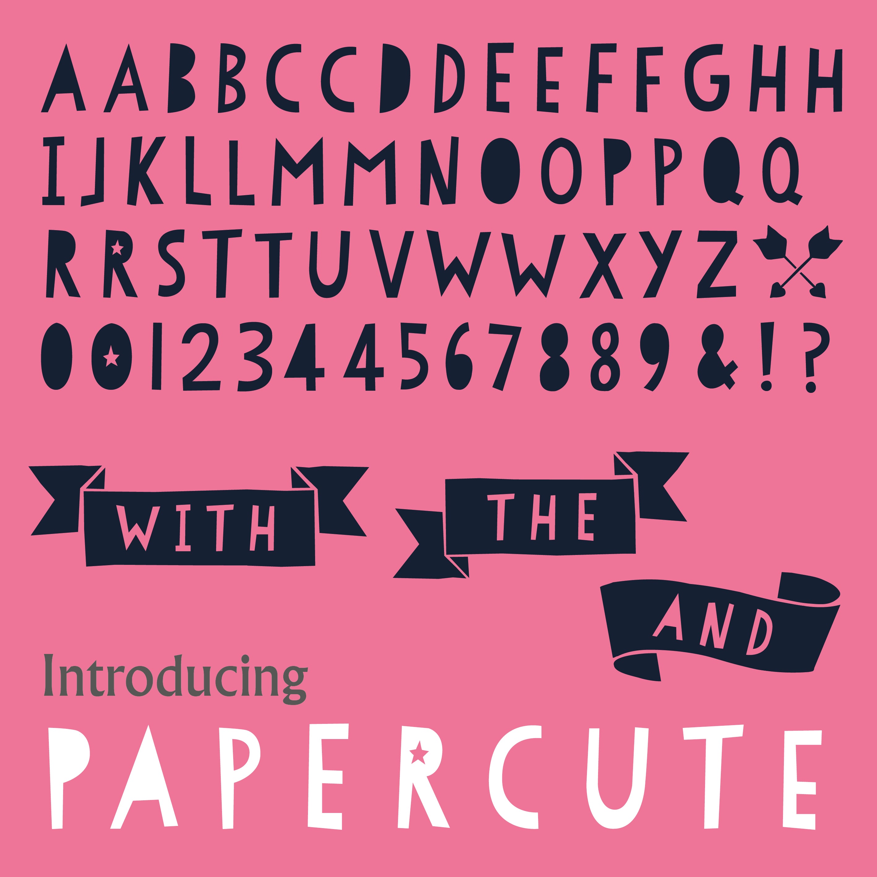 'Papercute' letterpress woodtype typeface