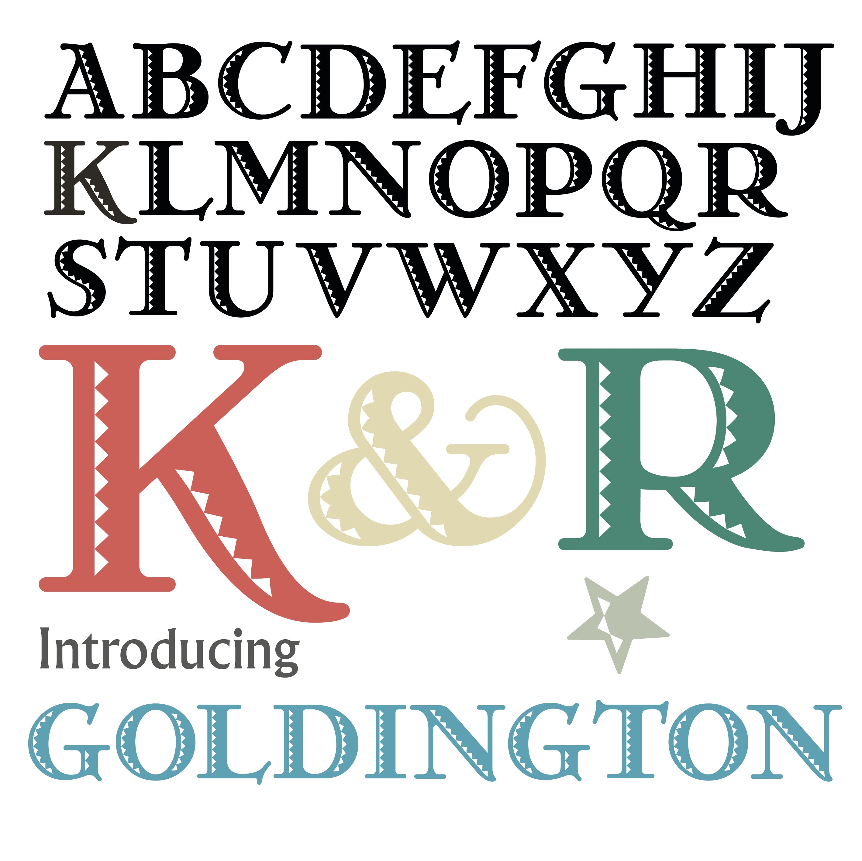 'Goldington' letterpress woodtype typeface
