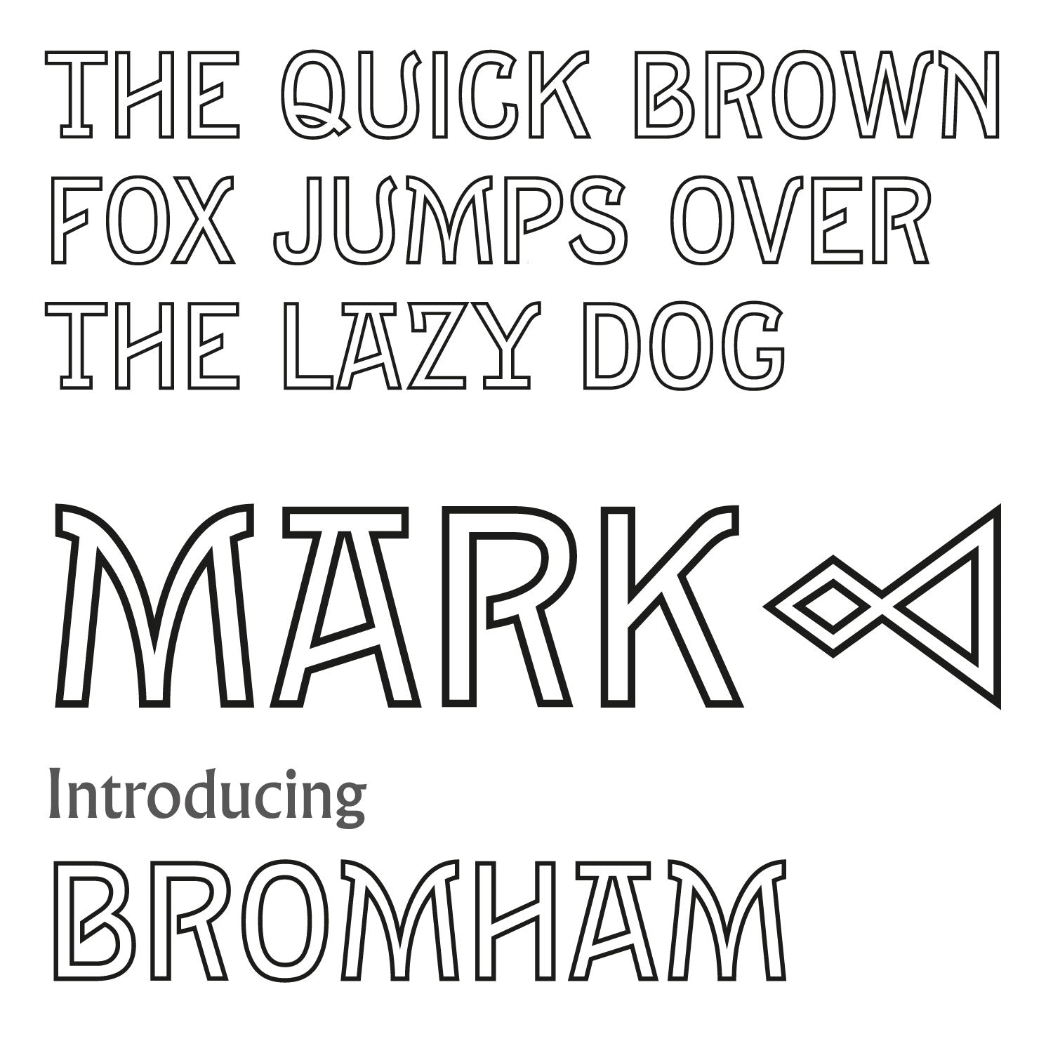 'Bromham' letterpress woodtype typeface
