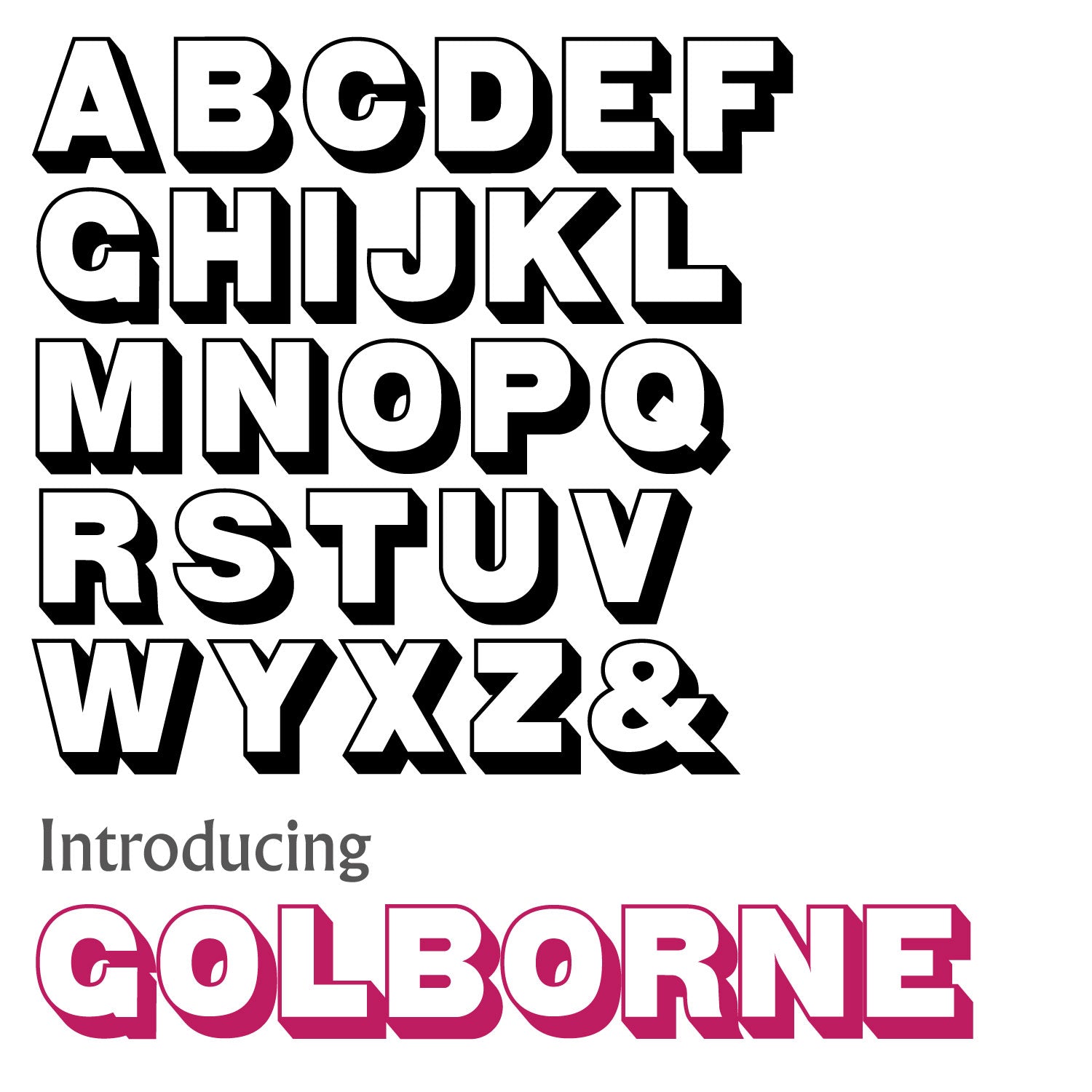 'Golborne' letterpress woodtype typeface