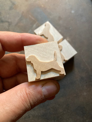 8 line Dog Printing Blocks - 4 different