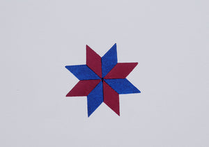 Octagonal Letterpress  block - chevron star design
