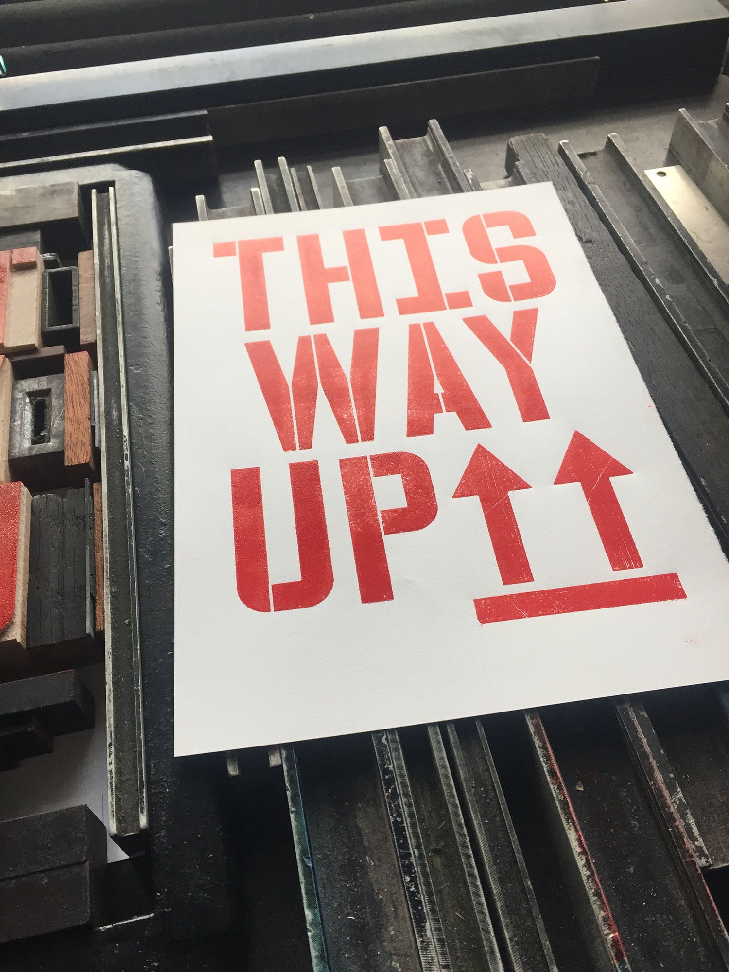 ‘Studio Branson Stencil’ Letterpress stencil woodtype typeface