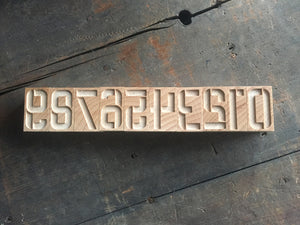 ‘Studio Branson Stencil’ inverse letterpress numerals