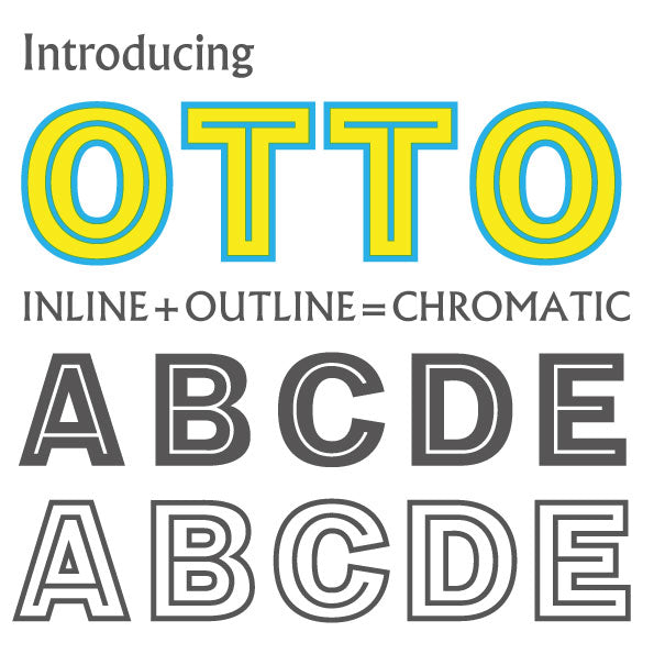 ‘Otto Chromatic' Letterpress woodtype typeface
