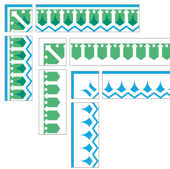 Day & Collins 8 line Chromatic/2 colour Border