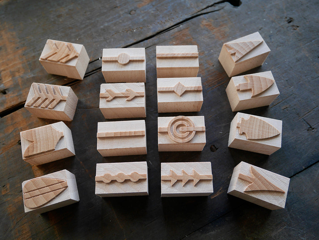 'Ornamented Arrows' Letterpress Printing Blocks set
