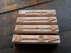 'Ornamented Arrows' Letterpress Printing Blocks set