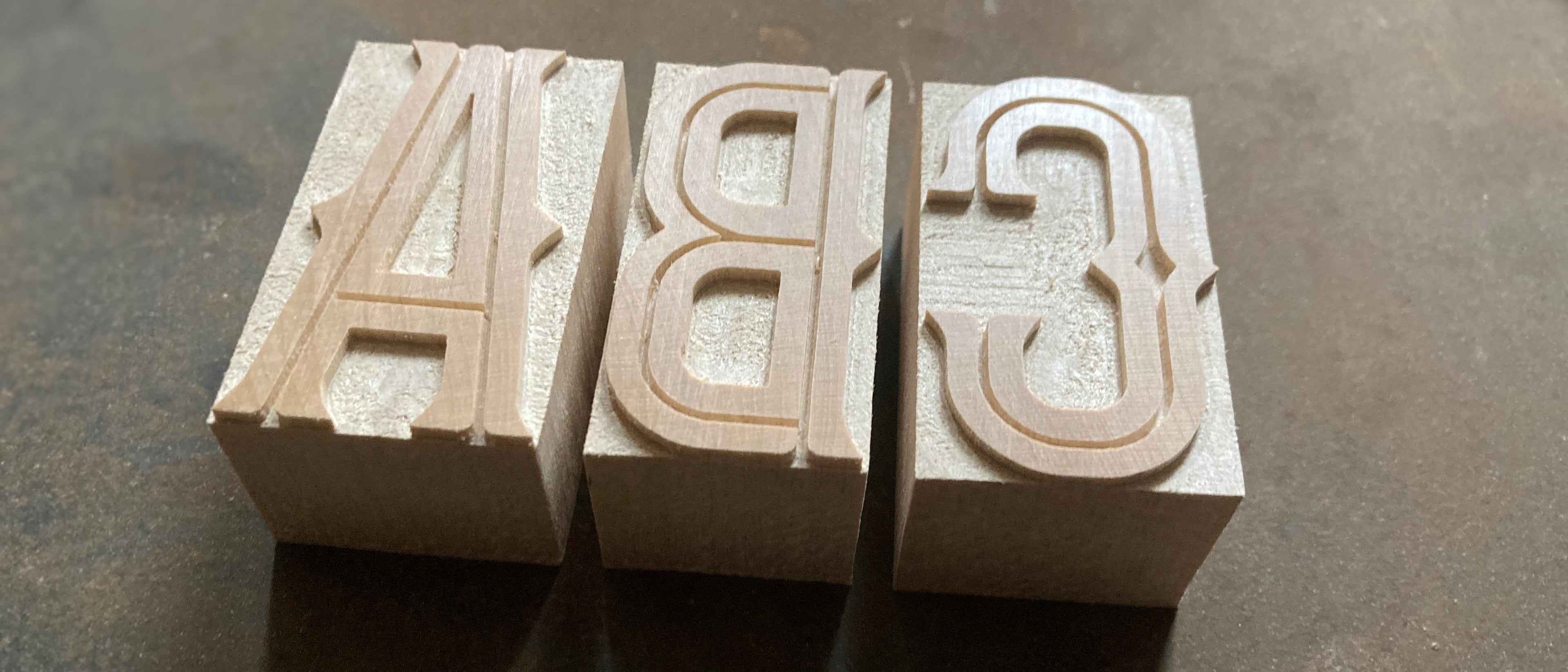 'Barbaro Inline' letterpress woodtype typeface