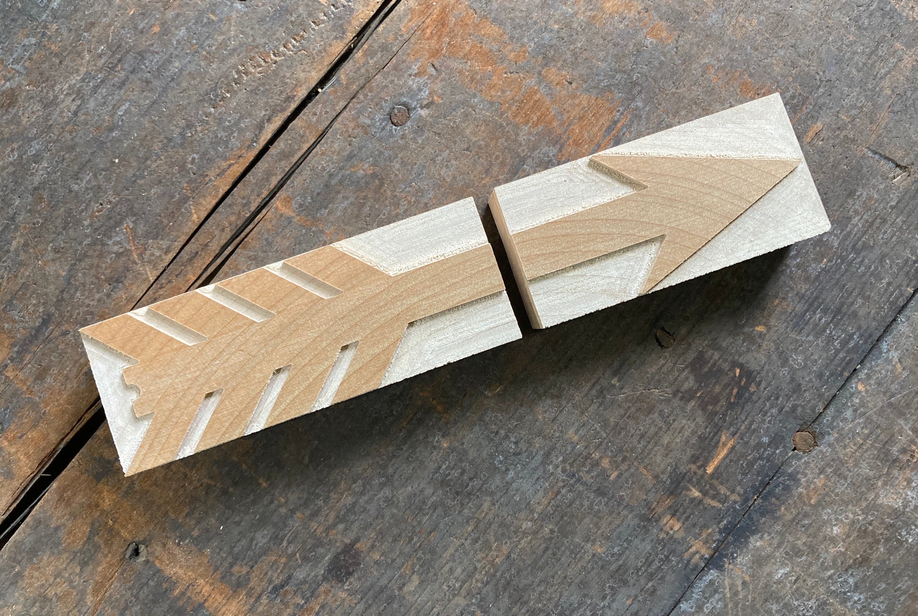 'DeLittle Arrow' Letterpress Printing Block - 2 pieces