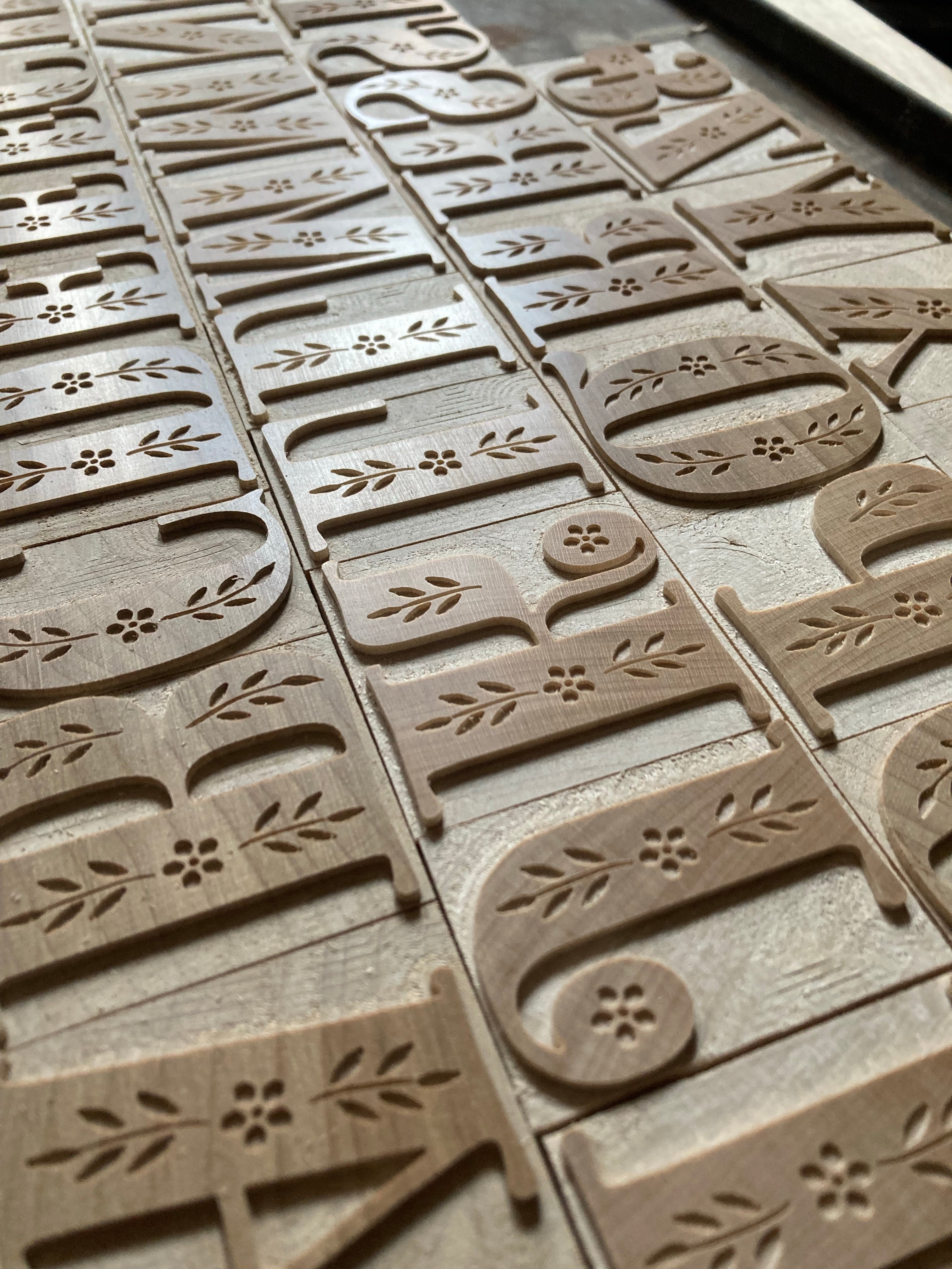 'Lidlington' Ornamented Letterpress Woodtype Typeface