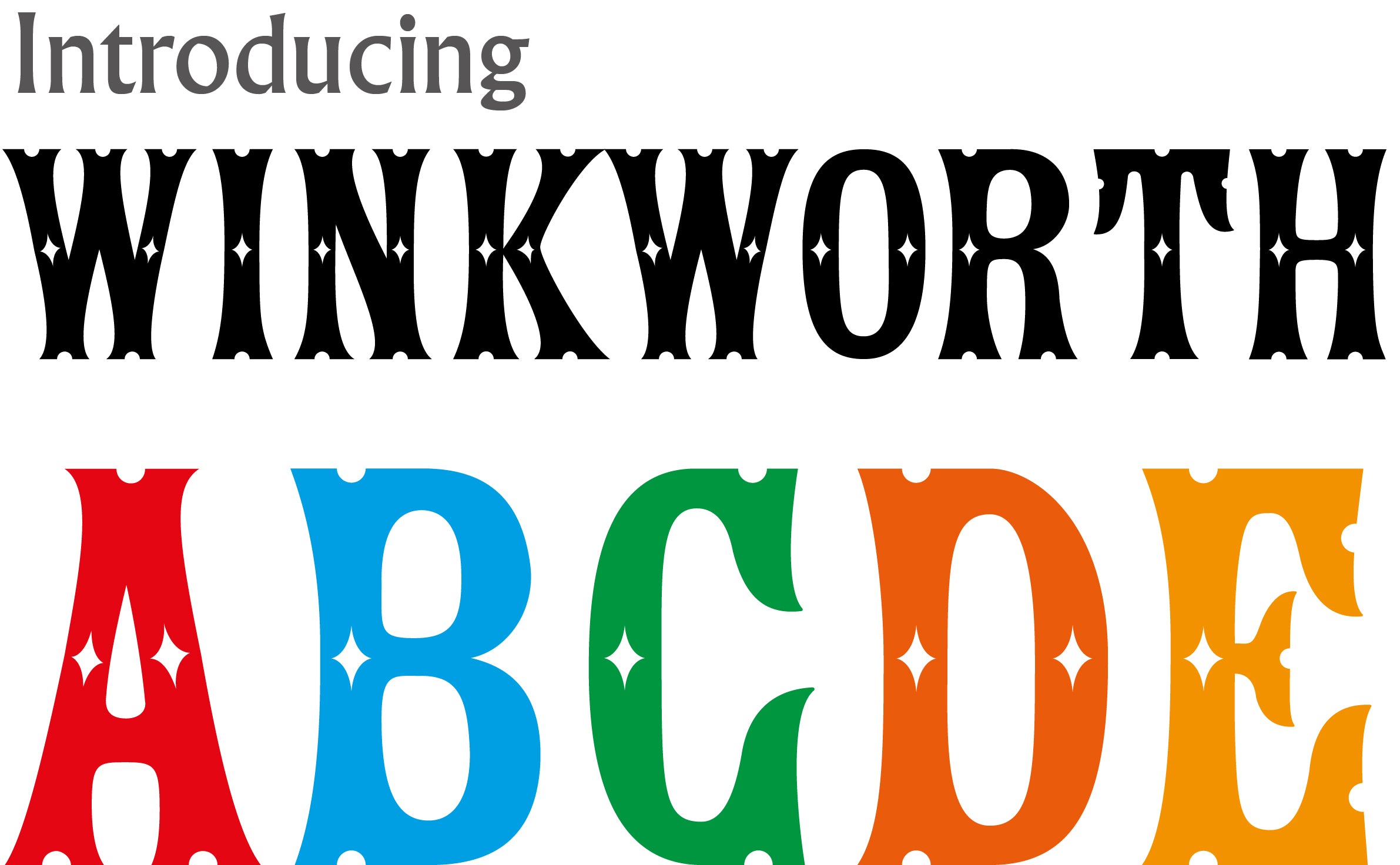 ‘Winkworth' Letterpress woodtype typeface